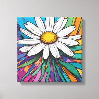 Psychedelic Daisy Pop Art Print