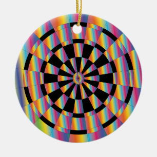 Psychedelic Dartboard Ceramic Ornament