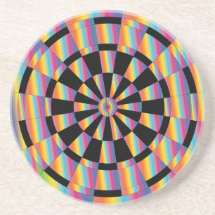 Psychedelic Dartboard Coaster