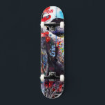 Psychedelic Deck for Skateboard<br><div class="desc">Make this Psychedelic Deck for Skateboarders your own by adding your text. To access advanced editing tools,  please go to "Personalize this template" and click on "Details",  scroll down and press the "click to customize further" link.</div>