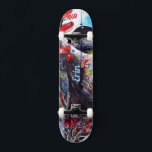 Psychedelic Deck for Skateboard<br><div class="desc">Make this Psychedelic Deck for Skateboarders your own by adding your text. To access advanced editing tools, please go to "Personalize this template" and click on "Details", scroll down and press the "click to customize further" link.</div>