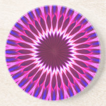Psychedelic design on a sand stone coaster