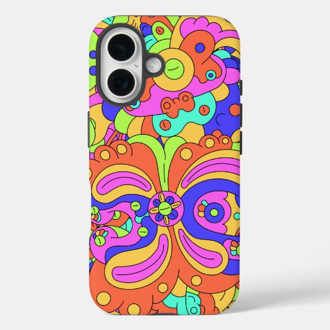 Psychedelic Distorted Faces iPhone / iPad case (Back)