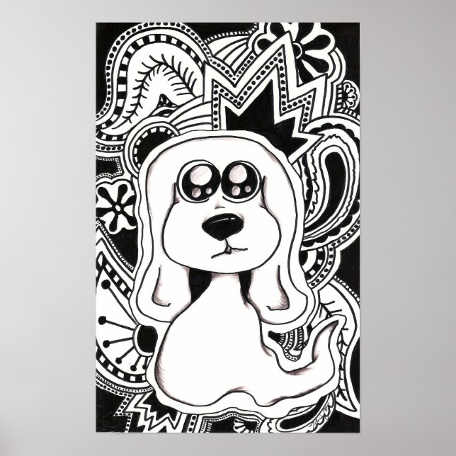 Psychedelic Dog Poster (Front)