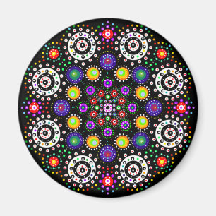 Psychedelic Dot Mandala    Magnet