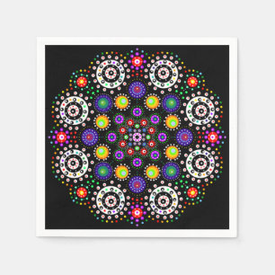 Psychedelic Dot Mandala   Napkin