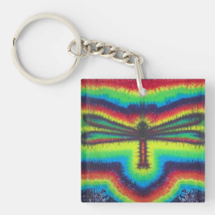 Psychedelic Dragonfly Keychain
