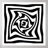 Psychedelic drawing with optical illusion effect