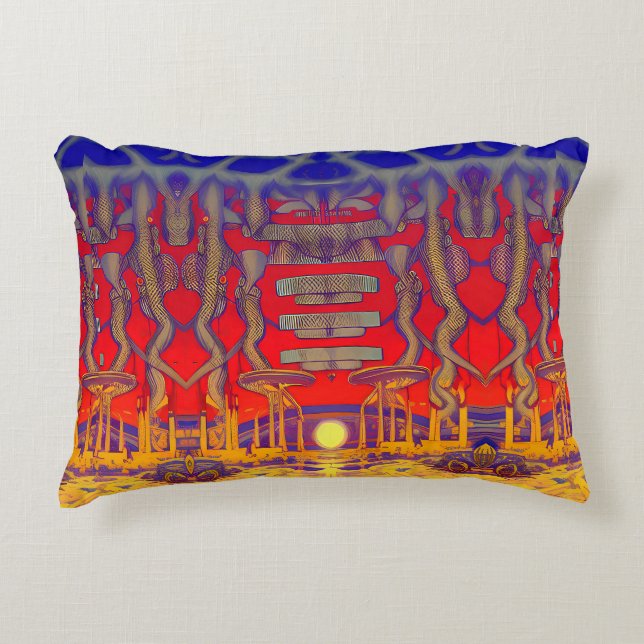 Psychedelic Dreamland Accent Pillow (Front)