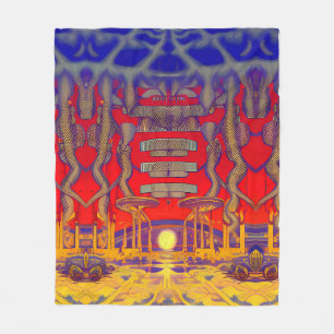 Psychedelic Dreamland Fleece Blanket