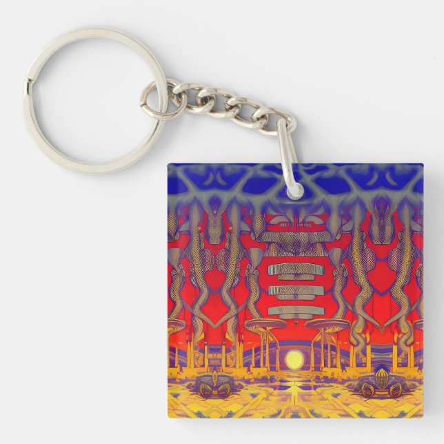Psychedelic Dreamland Keychain (Front)