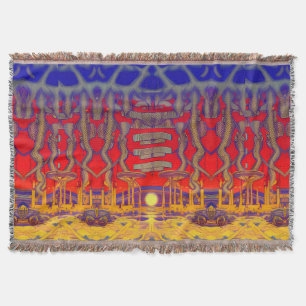 Psychedelic Dreamland Throw Blanket