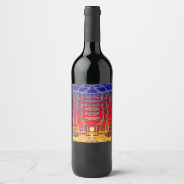 Psychedelic Dreamland Wine Label (Front)