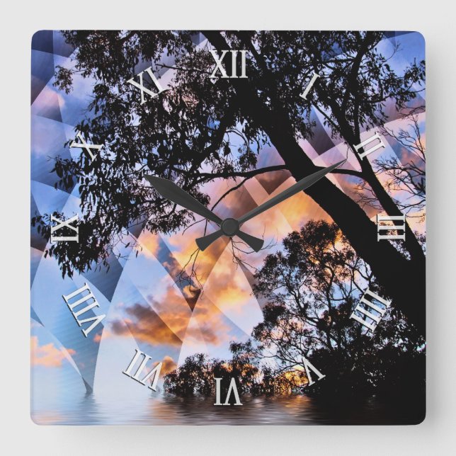 Psychedelic Dreams Nature Views Wall Clock (Front)