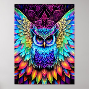 "Psychedelic Dreamscape: Lowell's Vibrant Color Ex Poster