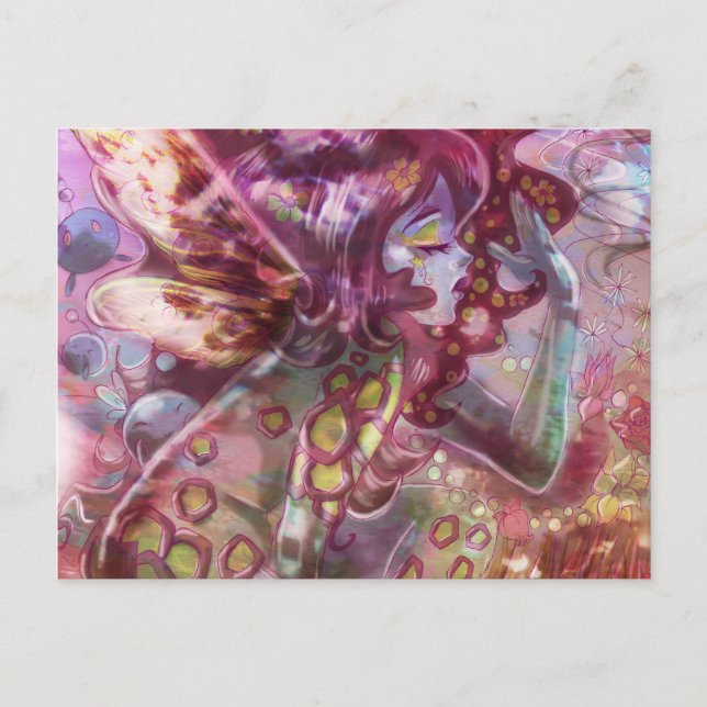 Psychedelic Earth Faerie Postcard (Front)