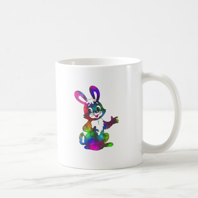 psychedelic easter bunny coffee mug (Right)