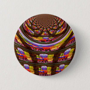Psychedelic Easter Kaleidoscope Art Print 2 Inch Round Button