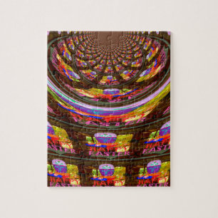Psychedelic Easter Kaleidoscope Art Print Jigsaw Puzzle