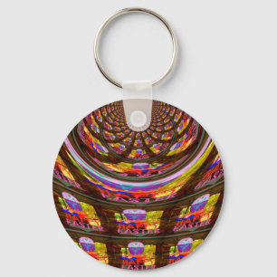 Psychedelic Easter Kaleidoscope Art Print Keychain