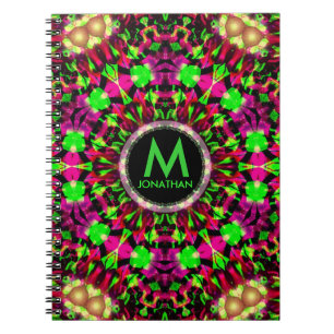 Psychedelic Explosion Monogram Notebook