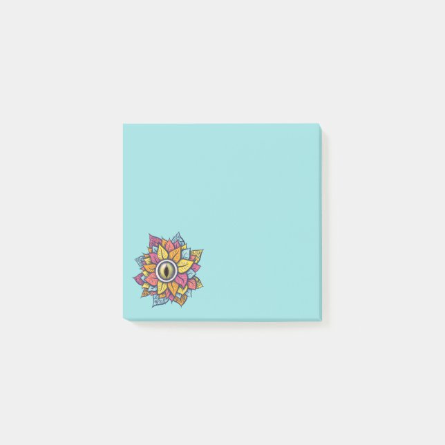 Psychedelic Eye Flower Spooky Colourful Post-it Notes (Front)