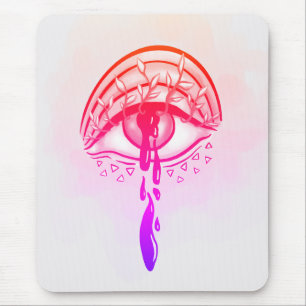 Psychedelic Eye Pastel Goth Aesthetic Mouse Pad