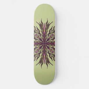 Psychedelic Eye Plant - Surreal Botanical Mandala Skateboard