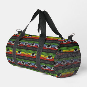 Psychedelic Eyes Pattern Duffle Bag