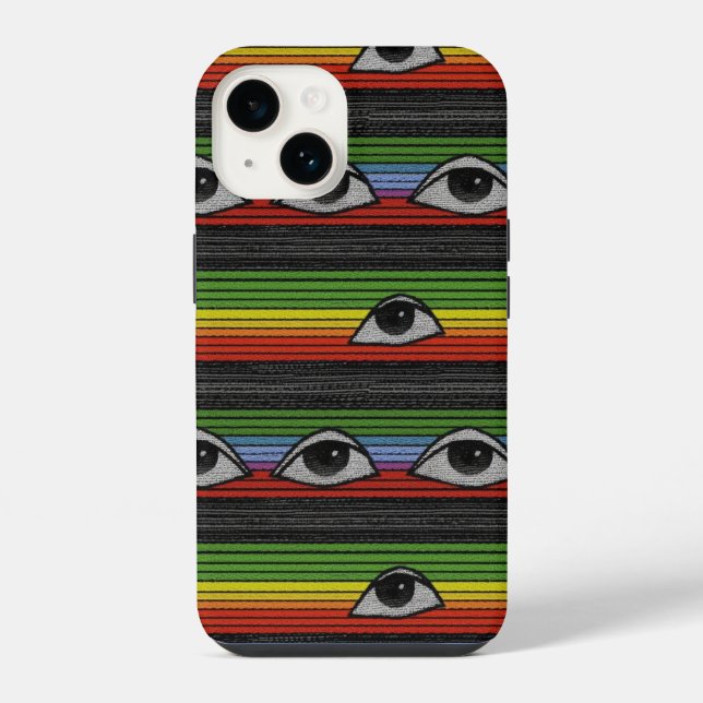 Psychedelic Eyes Pattern iPhone Case (Back)