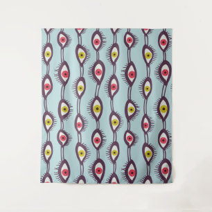 Psychedelic Eyes Weird Mystical Tapestry
