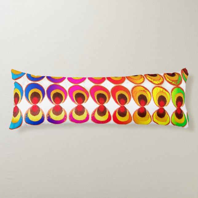 Psychedelic fabric body pillow (Front)