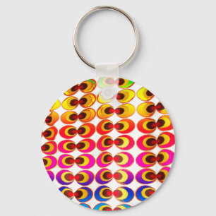 Psychedelic fabric keychain