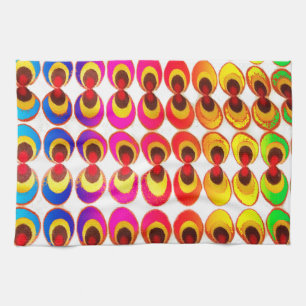 Psychedelic fabric kitchen towel