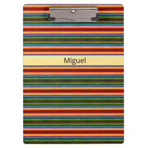 Psychedelic fabric Mexican pattern, customizable Clipboard