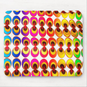 Psychedelic fabric mouse pad