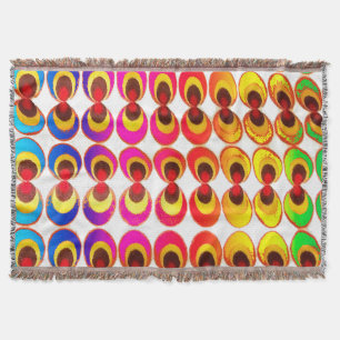Psychedelic fabric throw blanket