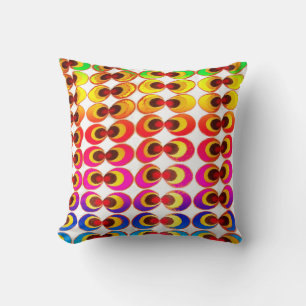 Psychedelic fabric throw pillow