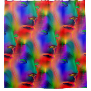 Psychedelic Face seamless pattern + your ideas