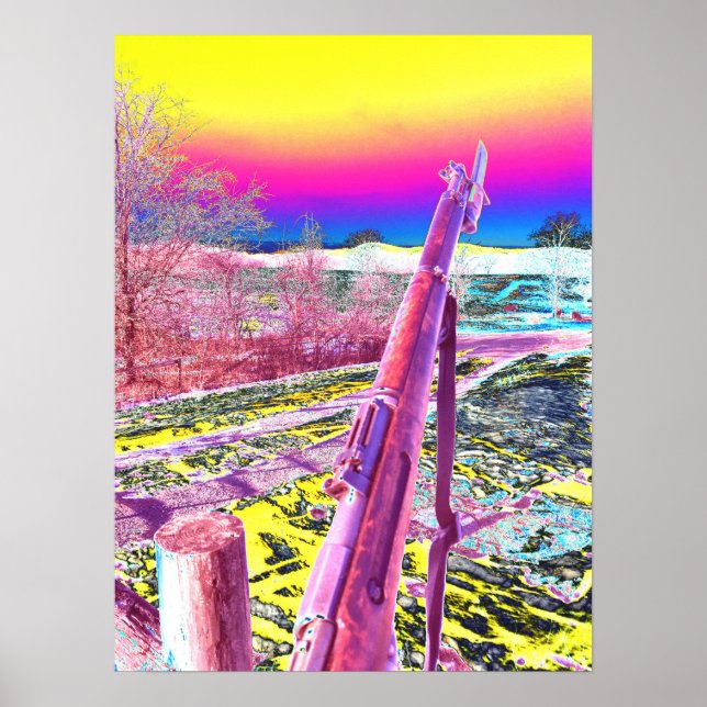Psychedelic Finnish M39 Mosin Nagant Poster (Front)
