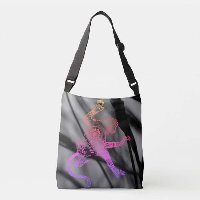 Psychedelic Fire Mandala Monkey Bag (Front)