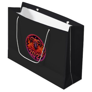 Psychedelic Fire Ram Aries Large Gift Bag