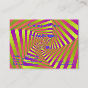 Psychedelic Five Arm Spiral Business Card