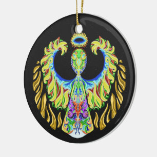Psychedelic Flash ~Christmas~Ornament Ceramic Ornament