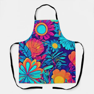 Psychedelic Floral Tapestry Apron