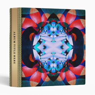 Psychedelic Flower Golden Inner Light Avery Binder