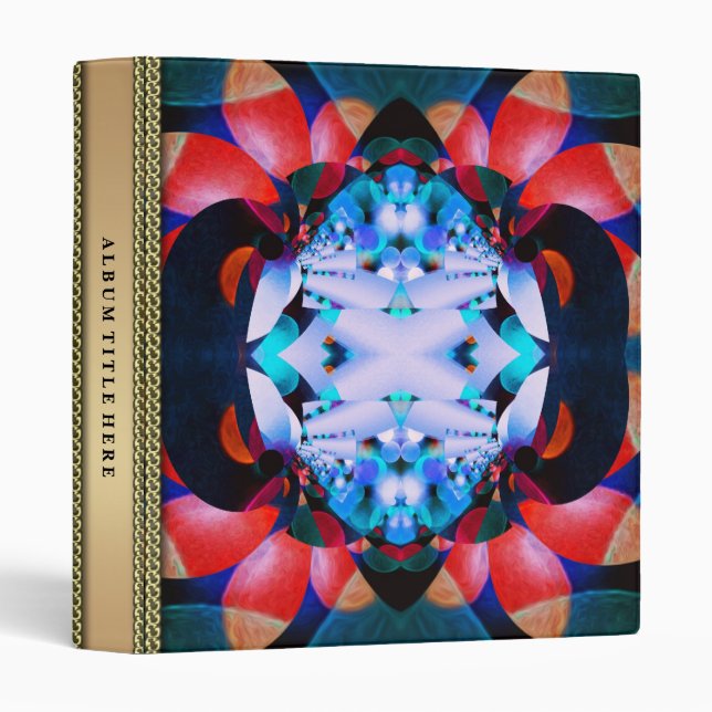 Psychedelic Flower Golden Inner Light Avery Binder (Front/Spine)