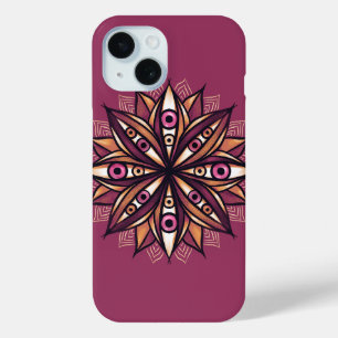 Psychedelic Flower with Trippy Creepy Eyes iPhone 15 Case
