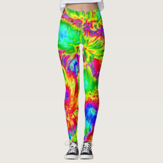 psychedelic flowers 2 leggings