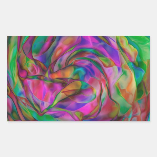 Psychedelic Flowers Sticker (Front)